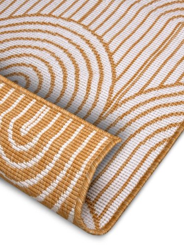 Kusový koberec Pangli 105849 Ochre – na ven i na doma 120x170 cm