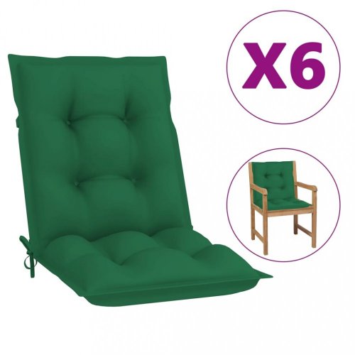 Podušky na zahradní židle 6 ks Dekorhome - BAREVNÁ VARIANTA: Tmavě zelená