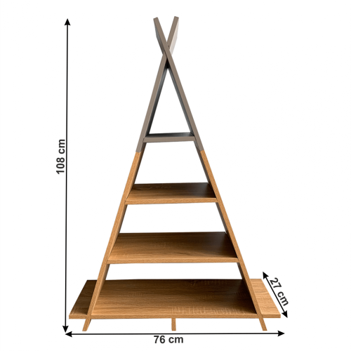 Dětský regál BARNIE ve tvaru pyramidy