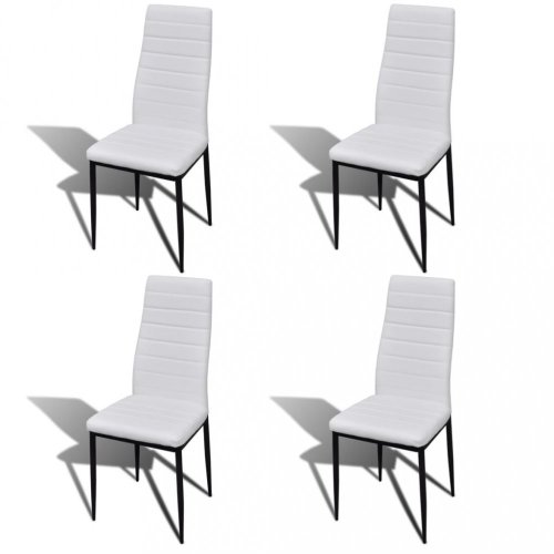 Jídelní set 4+1 umělá kůže / kov / sklo Dekorhome