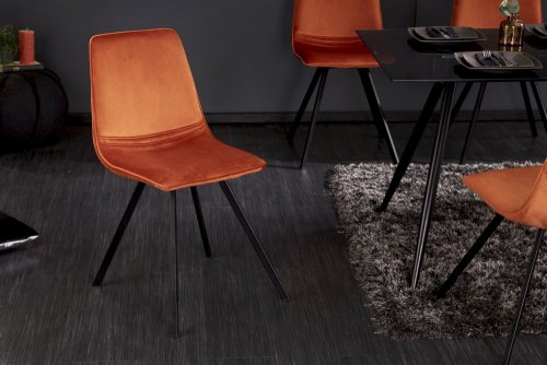 Jídelní židle 4 ks AMYKLAS Dekorhome - BAREVNÁ VARIANTA: Oranžová