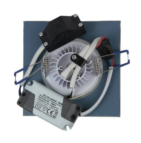 Stropní svítidlo chrom/bílé čtvercové LED SSP-22