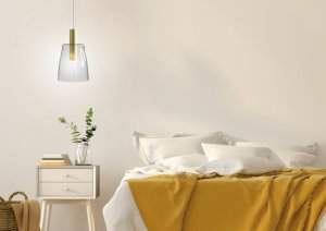Závěsná lampa z čirého skla LED 5W Modena Ledea