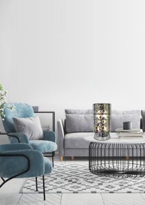 Stolová lampa Nocturno E27 chróm