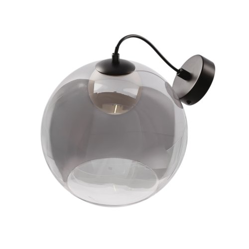 Stropná lampa Brin čierna 1x15W G9 dymová s bielym tienidlom