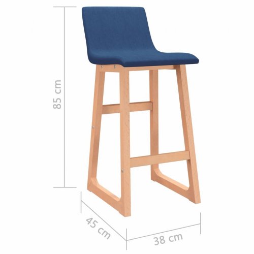 Barové židle 2 ks látka / buk Dekorhome - BAREVNÁ VARIANTA: Hnědá