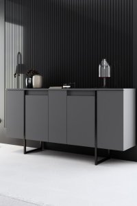 Konzolový stolek Luxe - Anthracite, Black