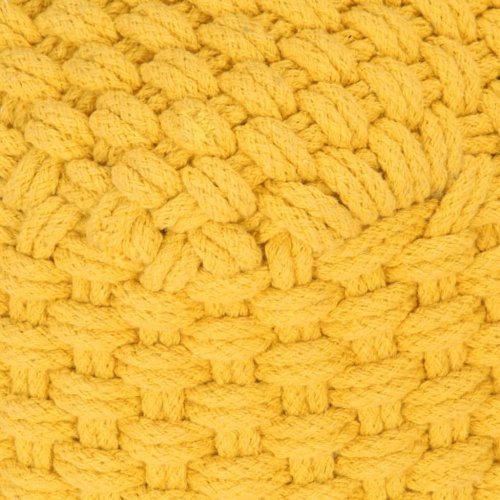 Ručne pletený taburet Dekorhome - BAREVNÁ VARIANTA: Žltá
