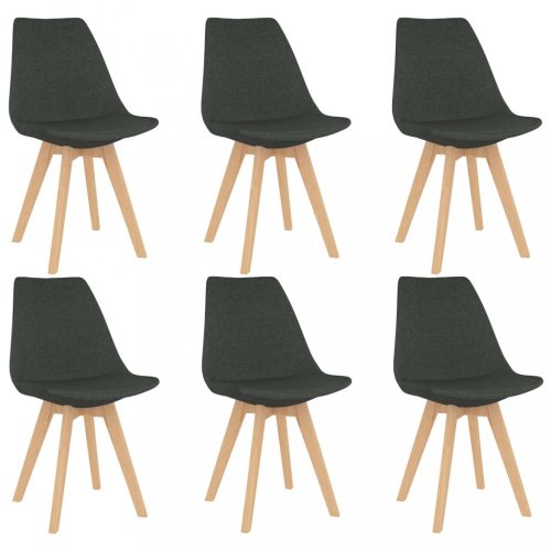 Jídelní set 6+1 buk / látka / plast Dekorhome
