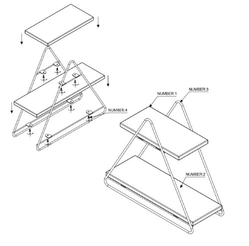 Nástěnná police Masa Servis Rafı, Organize Çok Amaçlı Düzenleyici