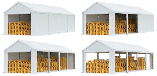 Skladový stan 4x8m bílá EKONOMY