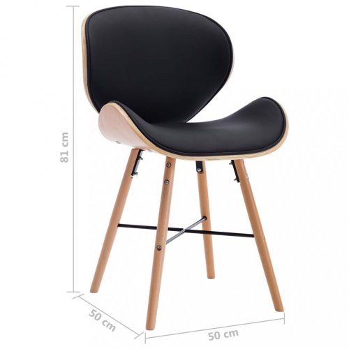 Jídelní židle 2 ks ohýbané dřevo Dekorhome - BAREVNÁ VARIANTA: Černá