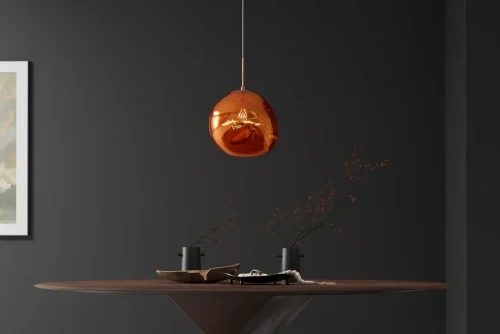 Závesná lampa ZAFIRA 35 cm Dekorhome - BAREVNÁ VARIANTA: Měděná
