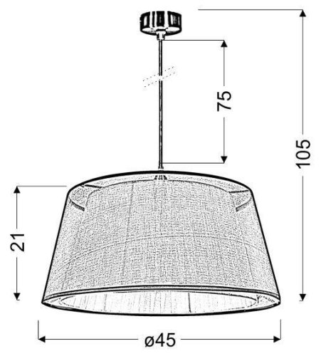 Závesná stropná lampa 1X60W E27 hnedá CHARLIE
