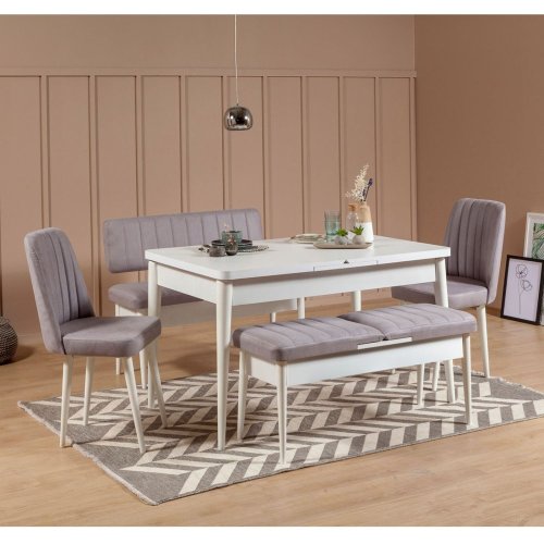 Lavice Vina Bench Soho, White