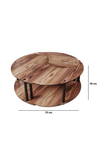 Sada konferenčních stolků Yin Yang 3 70 - Walnut