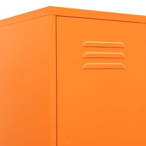Plechová skříňka Dekorhome - BAREVNÁ VARIANTA: Oranžová