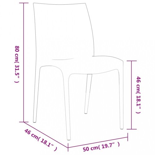 Zahradní židle 2 ks antracitové 50 x 46 x 80 cm polypropylen