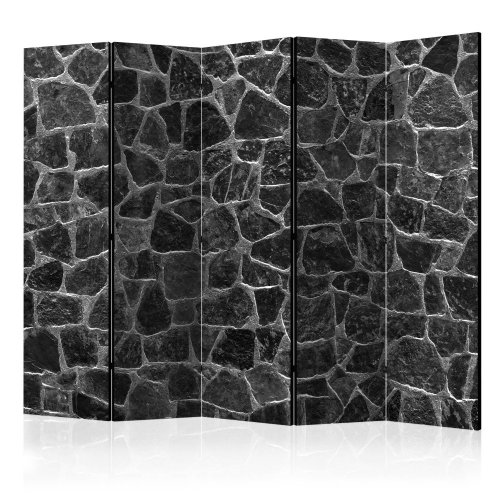 Paraván Black Stones Dekorhome - ROZMĚR: 135x172 cm (3-dílný)