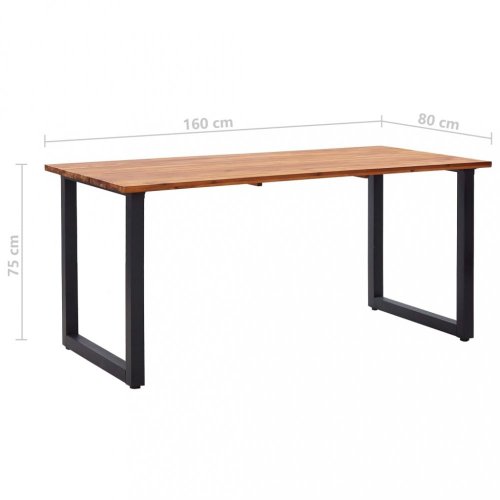 Zahradní stůl hnědá / černá Dekorhome - ROZMĚR: 160x80x75 cm