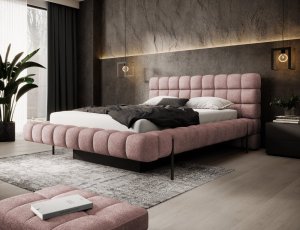 Purpurová posteľ + kovový rám/liquid/nádoba 140x200