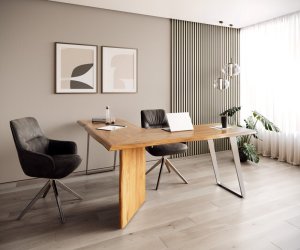 Stôl Live Edge 170x170 prírodná akáciová základňa strieborná