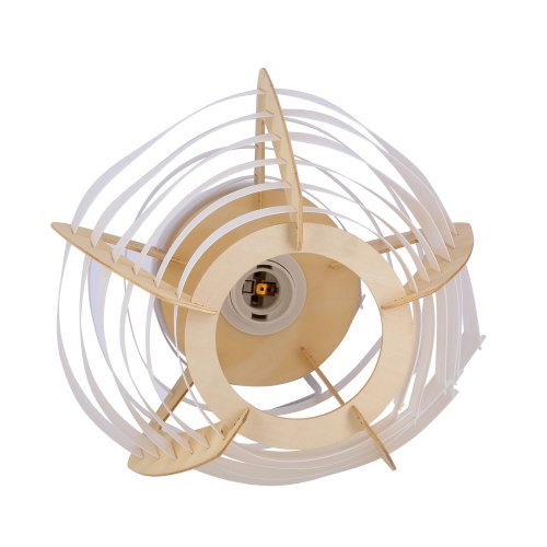 Stolní lampa béžová dřevo+plast Nagoja Ledea