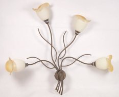 Hnedá nástenná lampa 4xE14 Renaissance