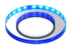 Stropné bodové svietidlo Ssp-23 Ch/Tr+Bl 8W Led 230V prstencové LED modré