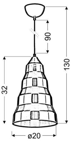 Závesná stropná lampa Vesuvio e27 medená