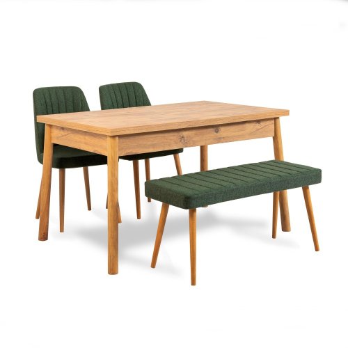 Set stolu a židlí (4 kusy) Costa Atlantice-Green