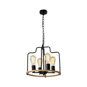 Stropní lampa Datus černá 4x40W E27