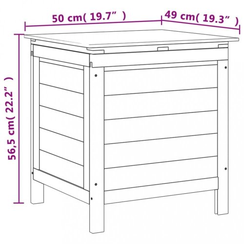 Zahradní úložný box 50 x 49 x 56,5 cm masivní jedlové dřevo