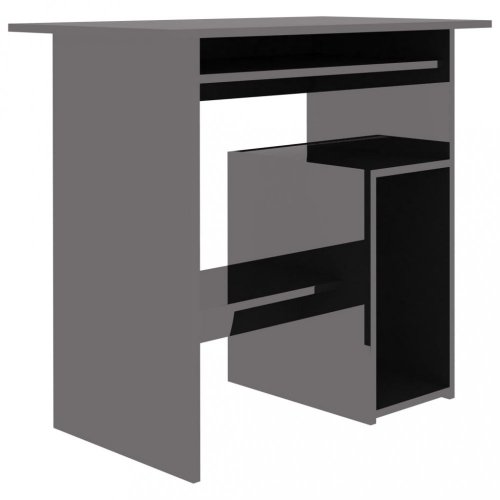 Počítačový stôl 80x45 cm Dekorhome - BAREVNÁ VARIANTA: Sivá lesk