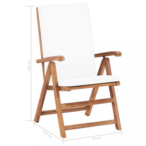 Polohovací zahradní židle 2 ks teakové dřevo Dekorhome
