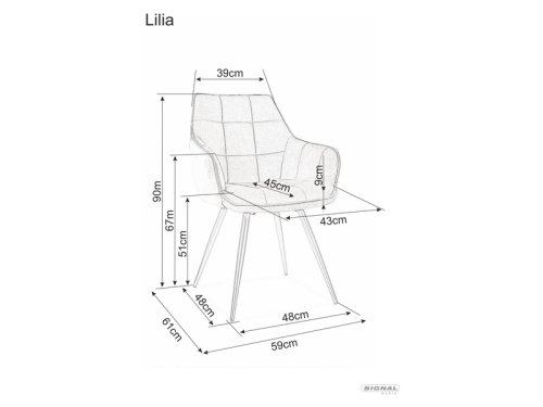 Jídelní křeslo LILIA VELVET