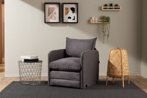 Rozkladacie kreslo Saga Single - Grey