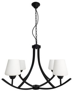 Závesná lampa čiernobiely luster 4x60W E27 Londýn