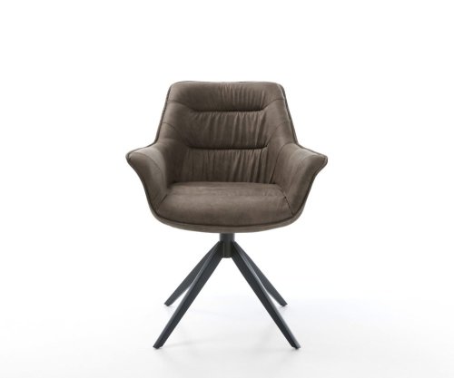 Otočná jedálenská stolička Kaira-Flex mikrovlákno taupe vintage