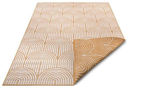 Kusový koberec Pangli 105849 Ochre – na ven i na doma 120x170 cm