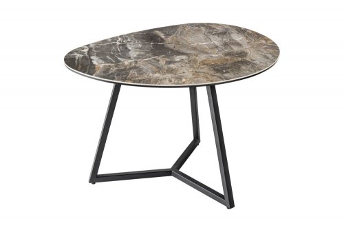 Konferenční stolek DOSHAR 70 cm Dekorhome - BAREVNÁ VARIANTA: Bílošedý mramor