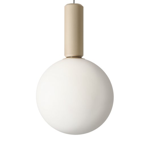 Lampa wisząca Testa beżowa klosze kule nad stół do jadalni 3xG9