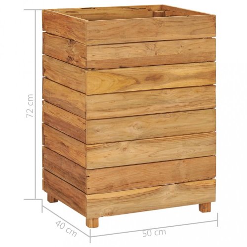 Zahradní truhlík teakové dřevo Dekorhome - ROZMĚR: 50x40x38 cm