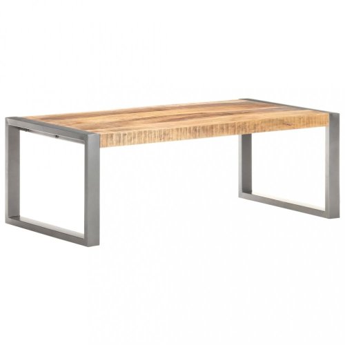 Konferenční stolek masivní dřevo / kov Dekorhome - BAREVNÁ VARIANTA: Černá