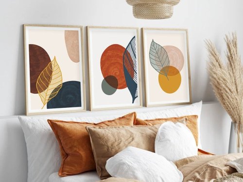 Dekorativní rámovaný obraz z MDF (3 kusy) Huhu209 - 50 x 70