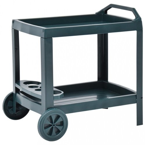 Nápojový vozík plast Dekorhome - BAREVNÁ VARIANTA: Zelená