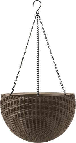 Závesný kvetináč HANGING SPHERE - BAREVNÁ VARIANTA: Hnedá