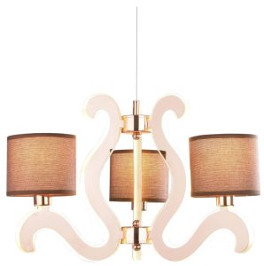 Medená závesná lampa 3x40W + LED luster 18,4W Ambrosia