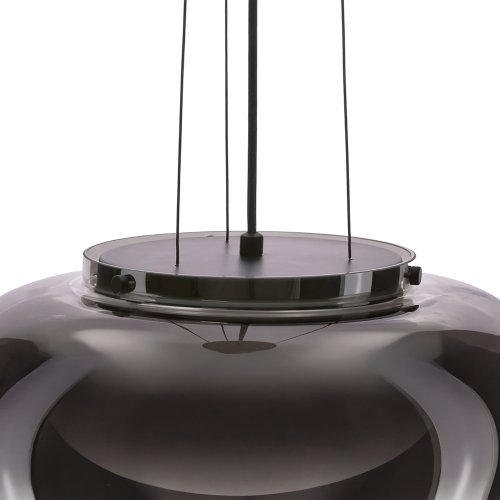 Lampa wisząca Insieme 38 szklana nad stół do salonu z dymionym kloszem