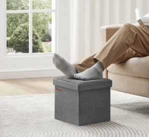 Skladací taburet s úložným priestorom